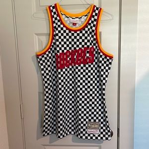 MITCHELL & NESS NBA CHECKED SWINGMAN JERSEY HOUSTON ROCKETS